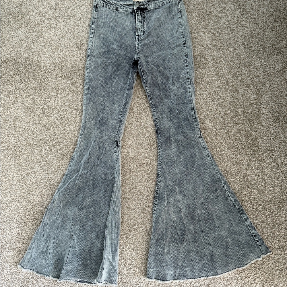 Gray Flared Jeans
